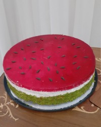 چیزکیک باپایه کیک اسفناج برای یلدا۱۴۰۱