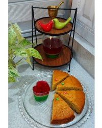 کیک زعفرانی (مهربونا فالو کنید و استوری ها رو از دست ندید)