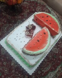 کیک یلدایی برای جشن یلدامدرسه ی دخترم ??