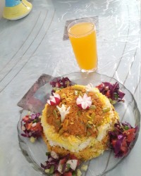 لوبیا پلو گیاهی