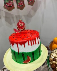 کیک یلدا ❤️ عالی بود اولین بارم بود این مدل درست میکردم ??