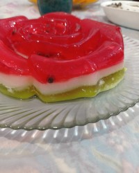 ژله هندوانه ای کیک یخچالی یلداتون مبارک عزیزان