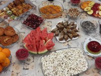 سفره شب یلداخونه حاجی ننه