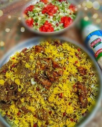 پلو نخودلپه با مرغ