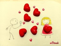 شکلات قلبی مغز فندقی