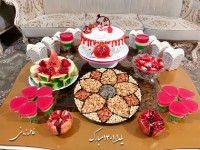 میز یلدا منزل مامان وبابای مهربونم
