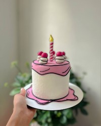 کیک کارتنی یا دوبعدی