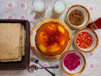 ماکارونی با قارچ وگوشت (قالبی)