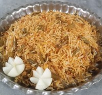 لوبیا پلو خوشمزه