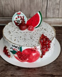 کیک یلدایی با تکنیک ژئود