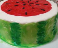 کیک و ژله طرح هندوانه