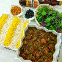 خورش آلو اسفناج