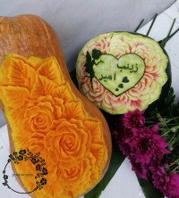 حکاکی هندوانه و کدو