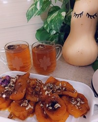 دسر کدو حلوایی با شیره انگور