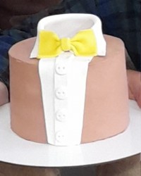 کیک سفارشی کیک روز پدر با تزئین فوندانت