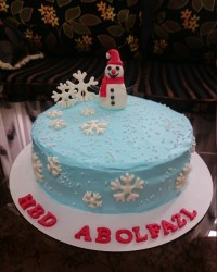 کیک تولد گل پسرم خودم خیلی دوسش دارم کار اولم با فوندانت