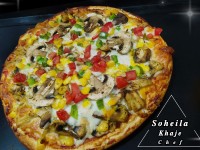 پیتزا قارچ و مرغ