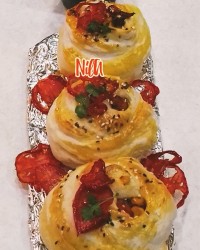 پیراشکی مرغ با خمیر همه کاره (بدون شیر)