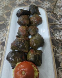 دلمه و سیب زمینی قارچ و پنیر