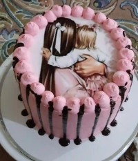 کیک روز مادر برای مادرم ❤️