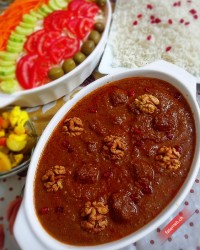 فسنجون مجلسی بدونه گوشت