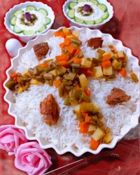 لوبیا پلوی رژیمی