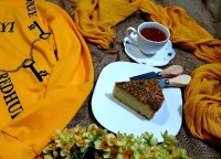 کیک باروکش کرم ارده