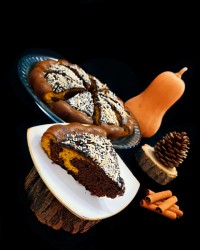 کیک کدو حلوایی شکلاتی