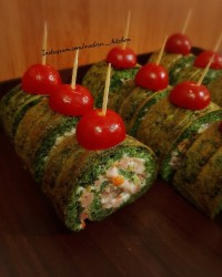 رولت کوکو سبزی ایده دیزاین فینگر فود