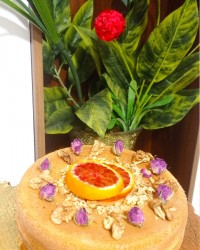 کیک با طعم هل و پرتقال