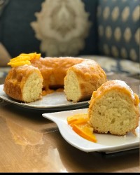 کیک پرتغالی با سس پرتغال فوق العاده پنبه ای