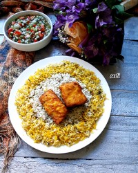 شوید پلو با ماهی