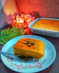 کیک گلاب زعفران