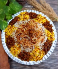 عدس پلو با سویا