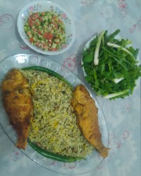 شوید لوبیا پلو با ماهی