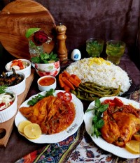 خوراک مرغ و سبزیجات