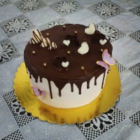کیک سفارش مشتری گل