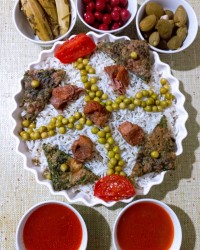 نخود فرنگی پلو