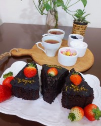 کیک شکلاتی خیس