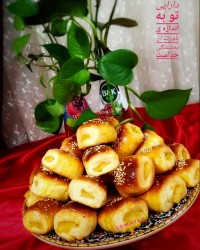 شیرینی گل محمدی دستور در کپشن
