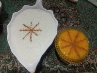 شله زرد و شیر برنج