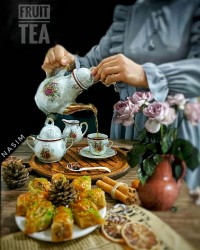 چای میوه ای باقلوا