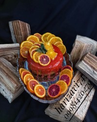 کیک پرتقال با سس پرتقال