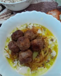 غذا کوردی سنگسیر با گوشت قلقلی