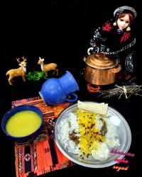 (زیر برنجی)چلو گوشت