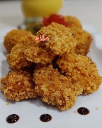 مرغ پاپ کورنی سوخاری_گوجه شور