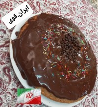 کیک چای با کرم چای من به جای کرم چای از دنت استفاده کردم