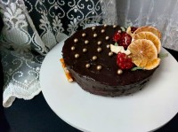 کیک شکلاتی دو تخم مرغی