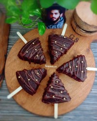 کیک قهوه گردویی فول شکلاتی