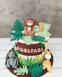 کیک جنگل حیوانات